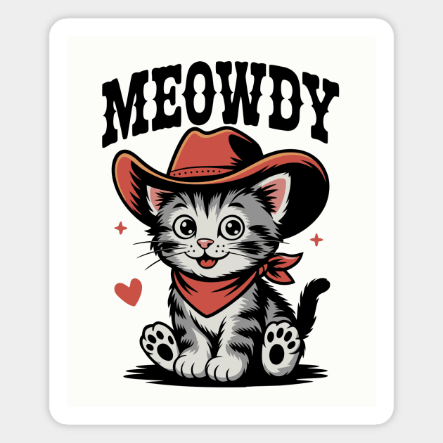 Meowdy Magnet by CreativeSage